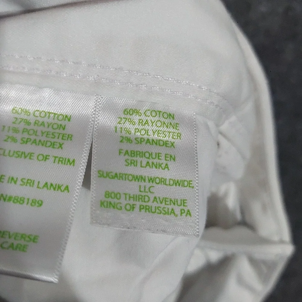 Lilly Pulitzer Pants Womens 10 White Worth Skinny Denim Jegging Stretch‎ Slim